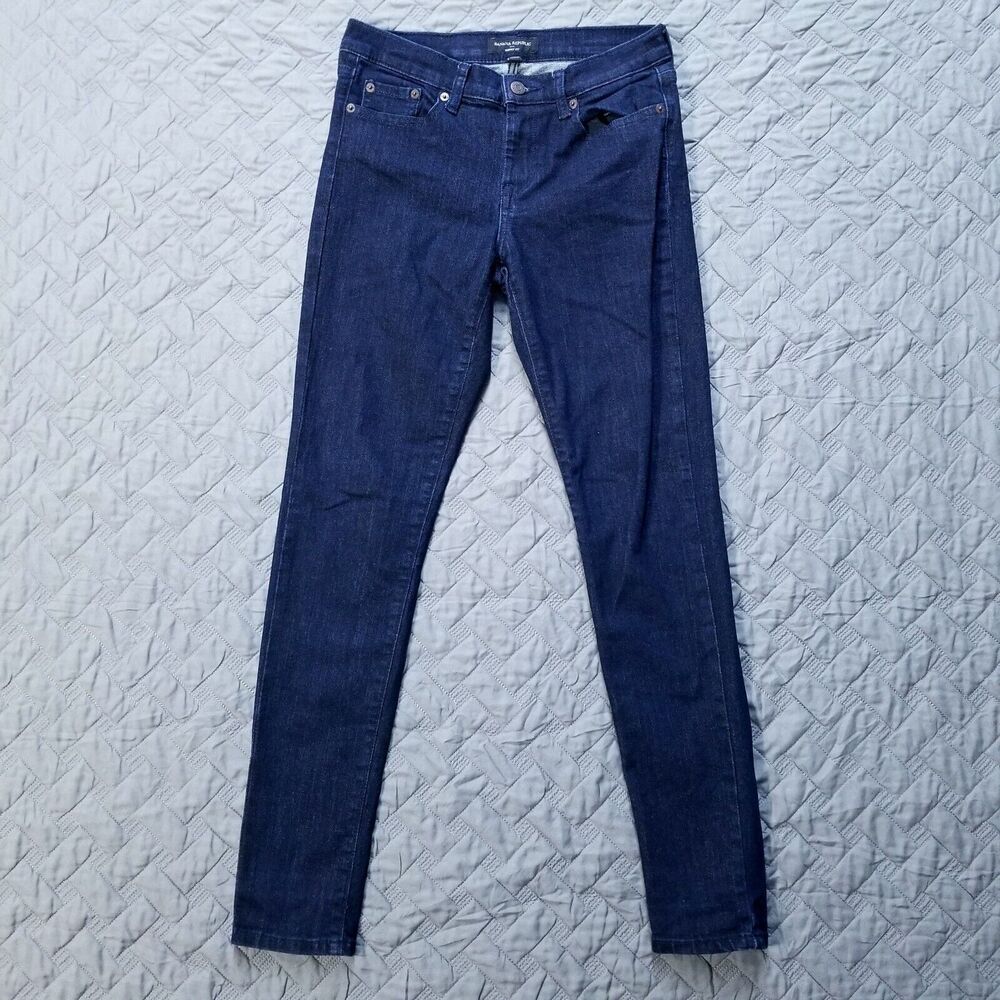 Banana Republic Jeans Womens 26/2 Blue Skinny Fit Dark Wash Denim